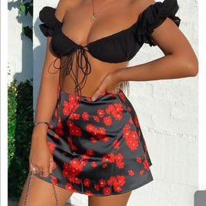 Mini skirt black/red